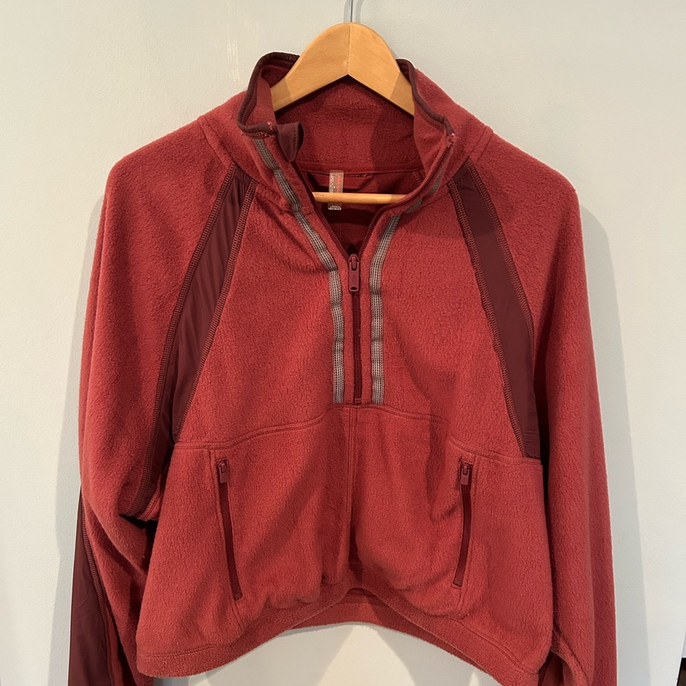 Free People Fp Movement SO Fly half zip crop jacket size M